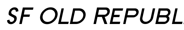 SF Old Republic font preview